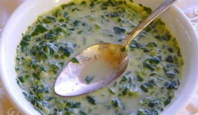 Fresh Cream Spinach Soup